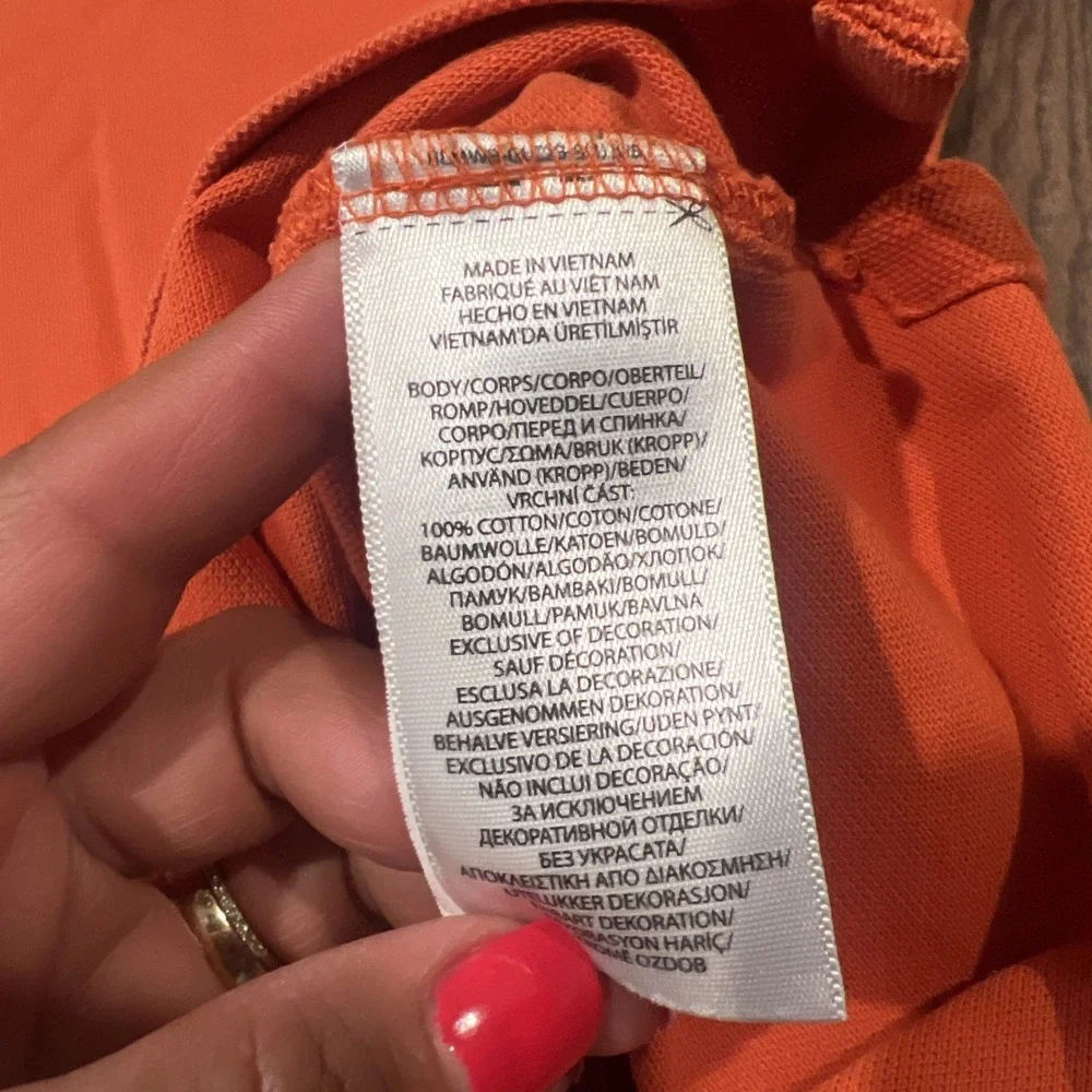 Polo Ralph Lauren Men's Bright Orange Polo Short Sleeve Collared Neck Size XXL